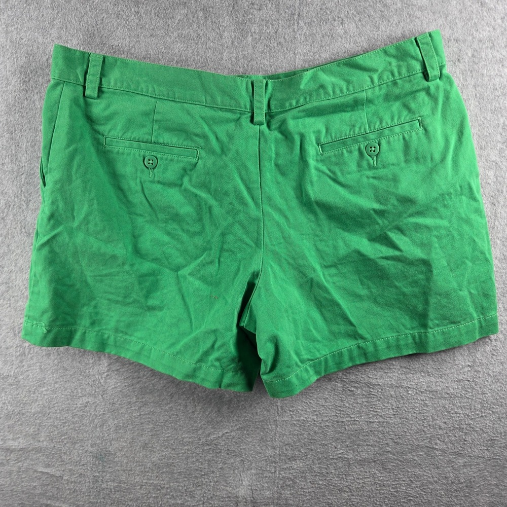 Ralph Lauren Sport Chino Shorts Womens 14 Green Cotton Pony Logo Preppy Casual - Picture 7 of 7